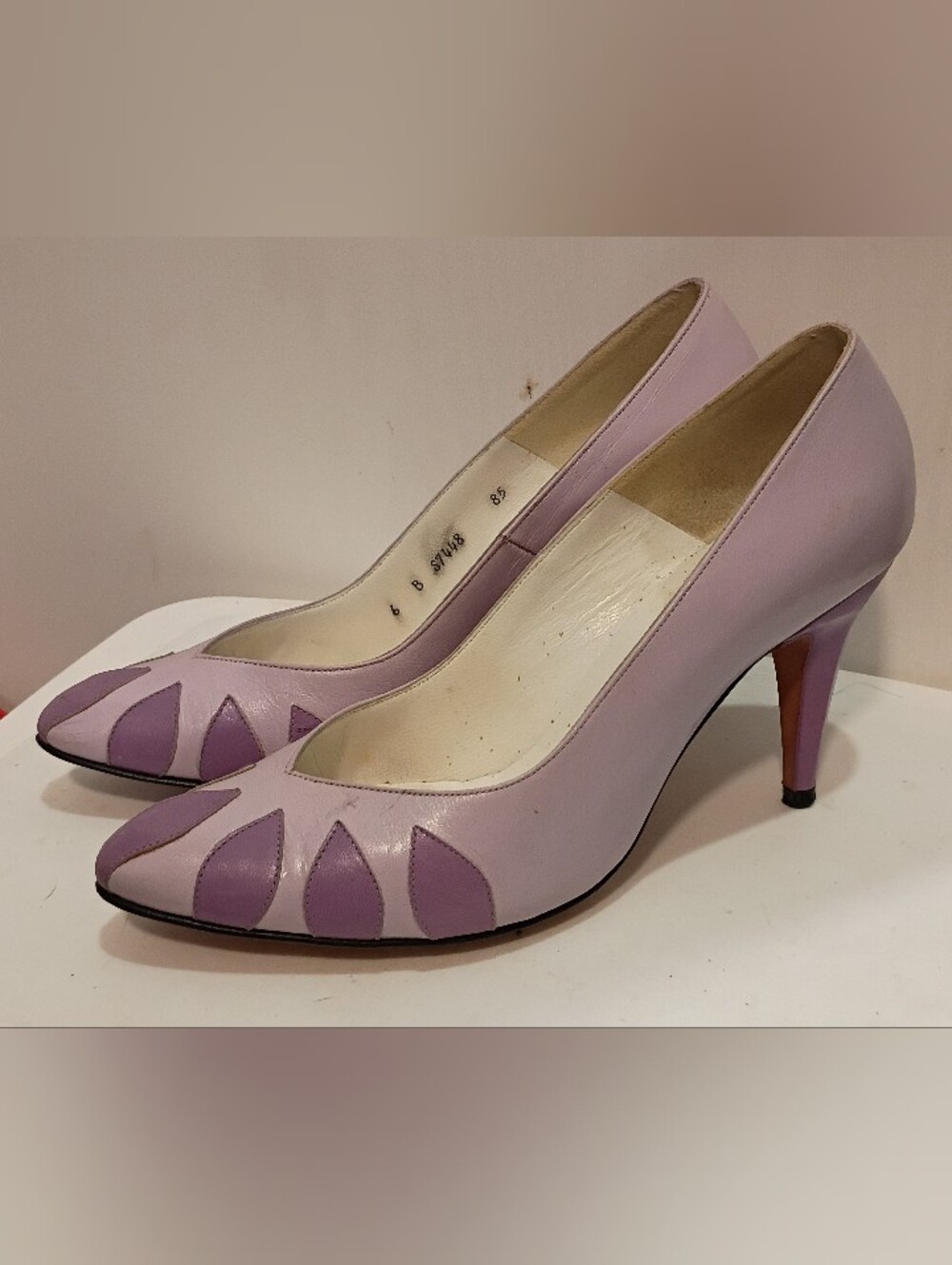 Vintage Stanley Phillipson Purple Heeled Pumps 6